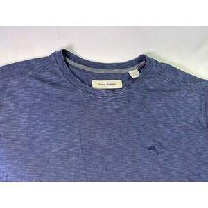 Tommy Bahama Mens 3XL Blue Heathered Performance Crew Neck T Shirt Short Sleeve